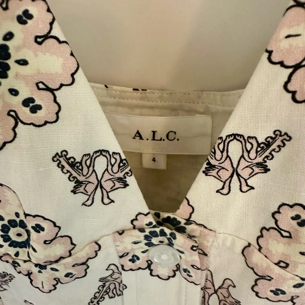 A.L.C. Cream Patterned Dress - Picture 3 of 5